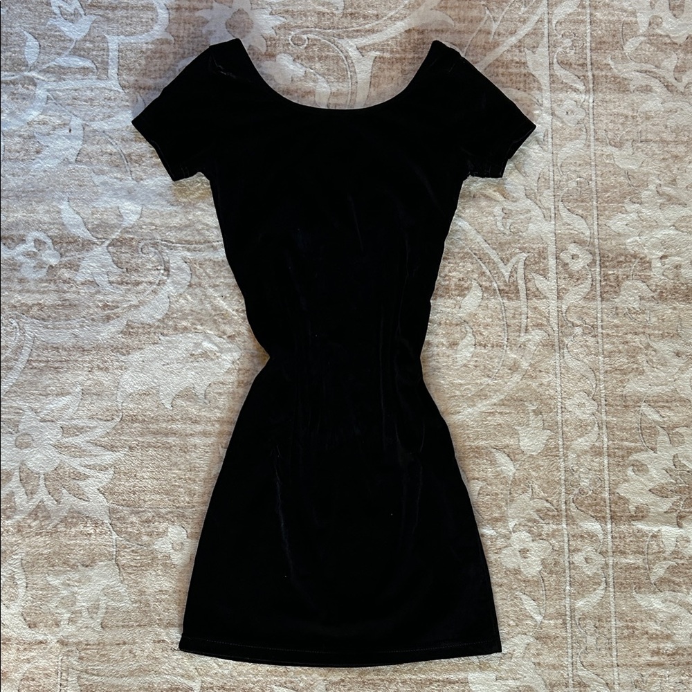 BRANDY MELVILLE LBD Black Velvet Mini Dress